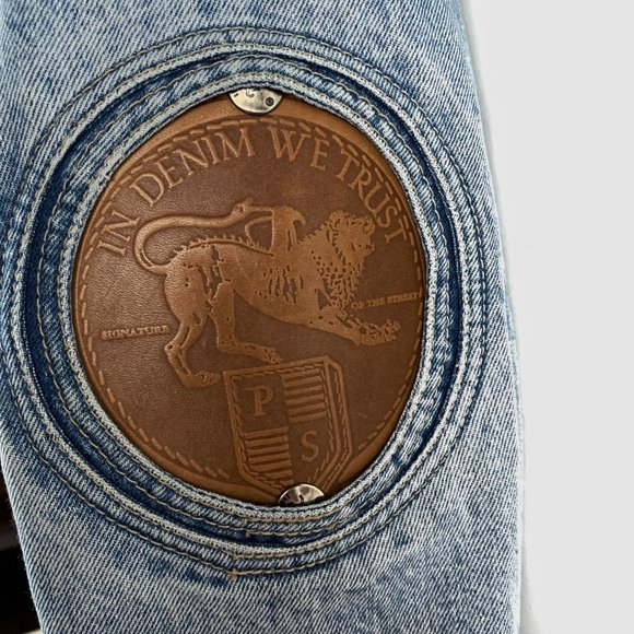 Vintage Parasuco Denim Jean Jacket 1980's "In Denim We Trust" - Medium - Picture 14 of 15
